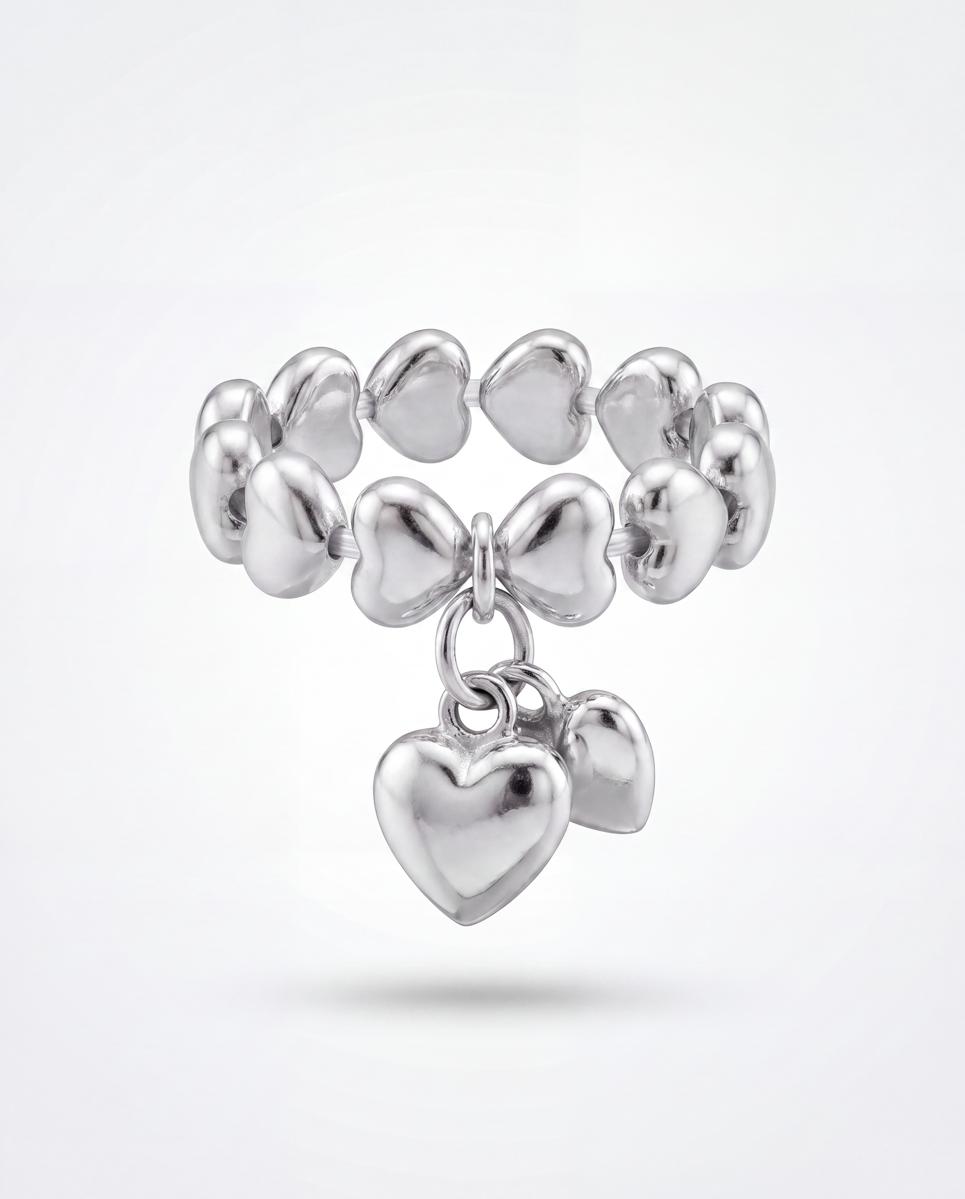 Bow & Hearts Ring